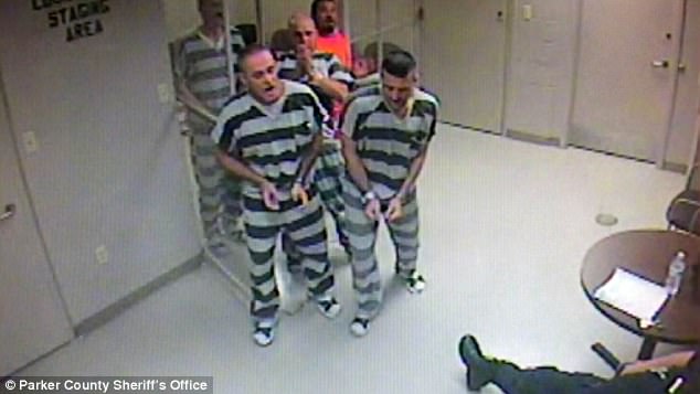 A group of inmates in Weatherford, Texas, broke out of their holding room in 2016 to come to the aid of a nearby guard who had a medical emergency at the District Courts Building