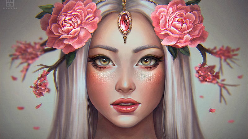 Zodiac ~ Libra, art, fantasy, luminos, girl, libra, serafleur, zodiac, face, HD wallpaper | Peakpx
