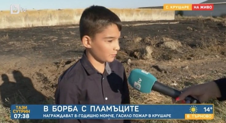 8-годишният Константин разказа какво се е случило и как е решил да помогне в ефира на "Тази сутрин" по bTV. 
Кадър: bTV