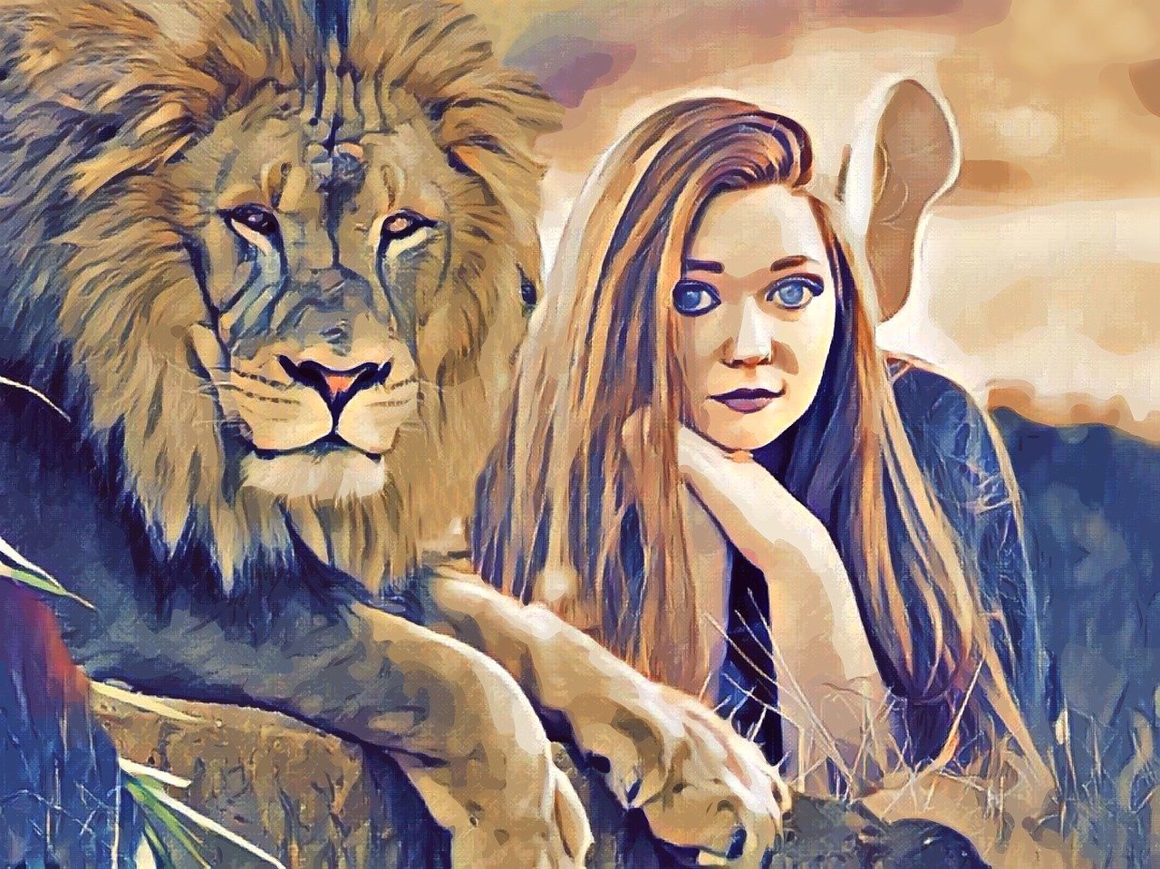 Lion Girl Woman - Free image on Pixabay