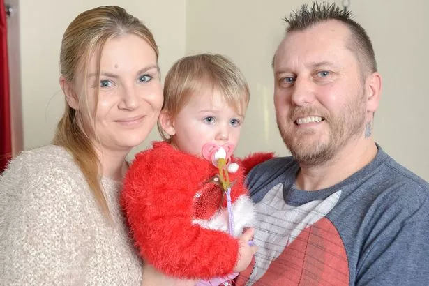 Bella Moore-Williams with parents Francesca and Lee