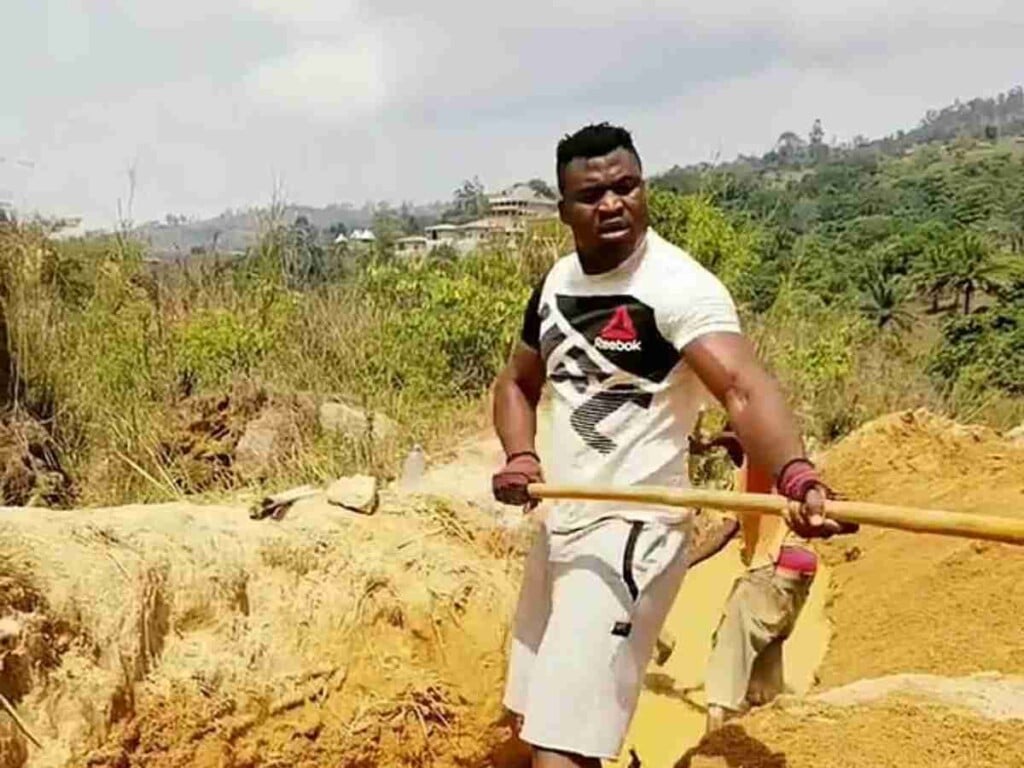 How many years did Francis Ngannou work in sand mines? – FirstSportz