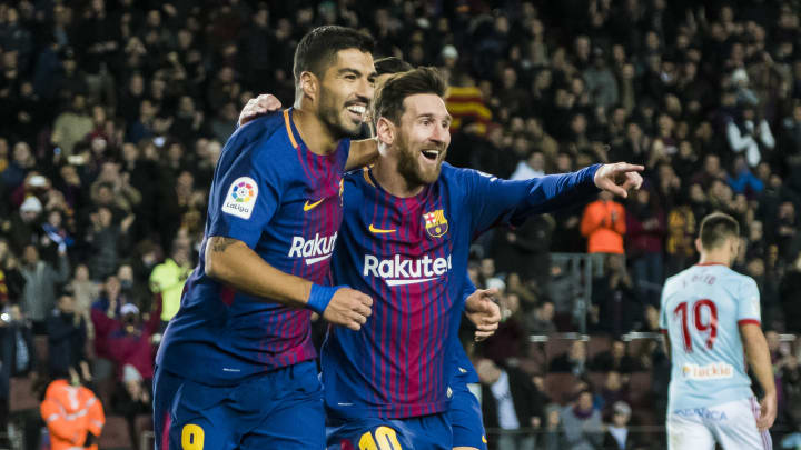 Lionel Messi's record alongside Luis Suarez