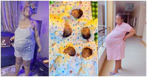 I tap into this blessing: Nigerian woman gives birth to 5 children after  waiting for 9 years
