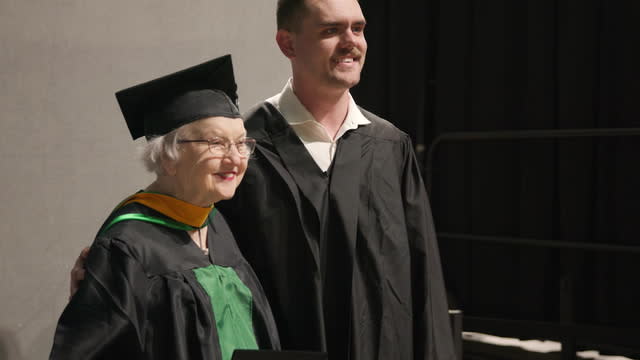 Watch: 90-year-old becomes oldest person ever to earn master's degree at  Texas university