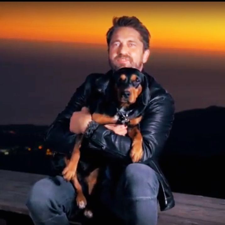 With Shushka | Gerard butler, Gerard, Hot scottish men
