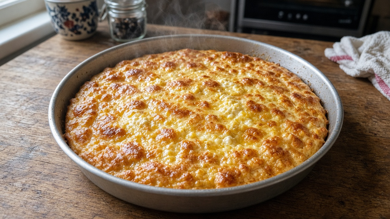 Мързелива баница от кисело мляко, яйца и сирене в една купа